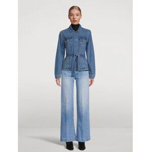 PAIGE Leenah Wide Leg Jean distressed, size 29
